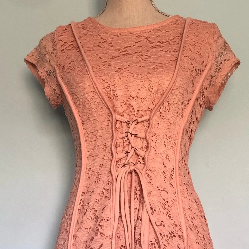 Xhilaration Pink Lace Corset Style Dress Sz S - Picture 1 of 8